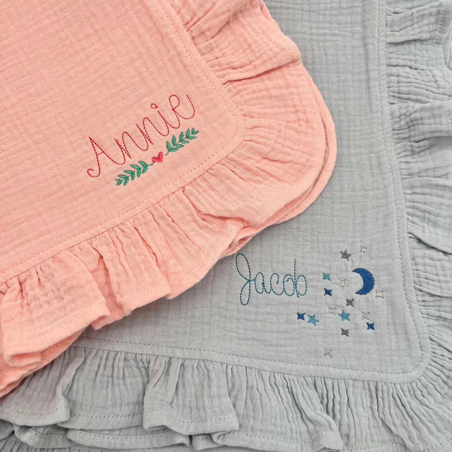 Custom Name Baby Blanket with Embellishments