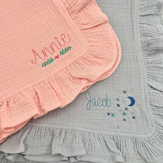 Custom Name Baby Blanket with Embellishments
