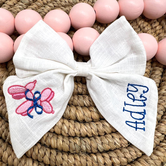 Personalized Balloon Animal Hair Bow