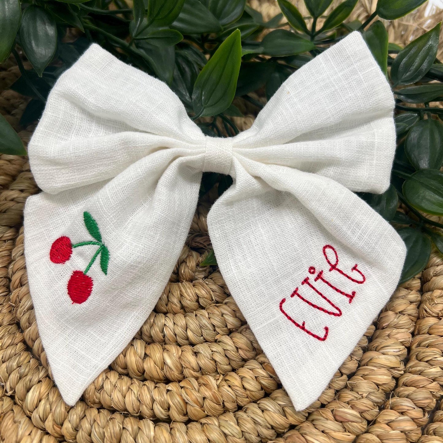 Personalized Berry First Birthday Girl Hair Bow