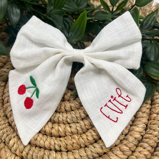 Personalized Berry First Birthday Girl Hair Bow