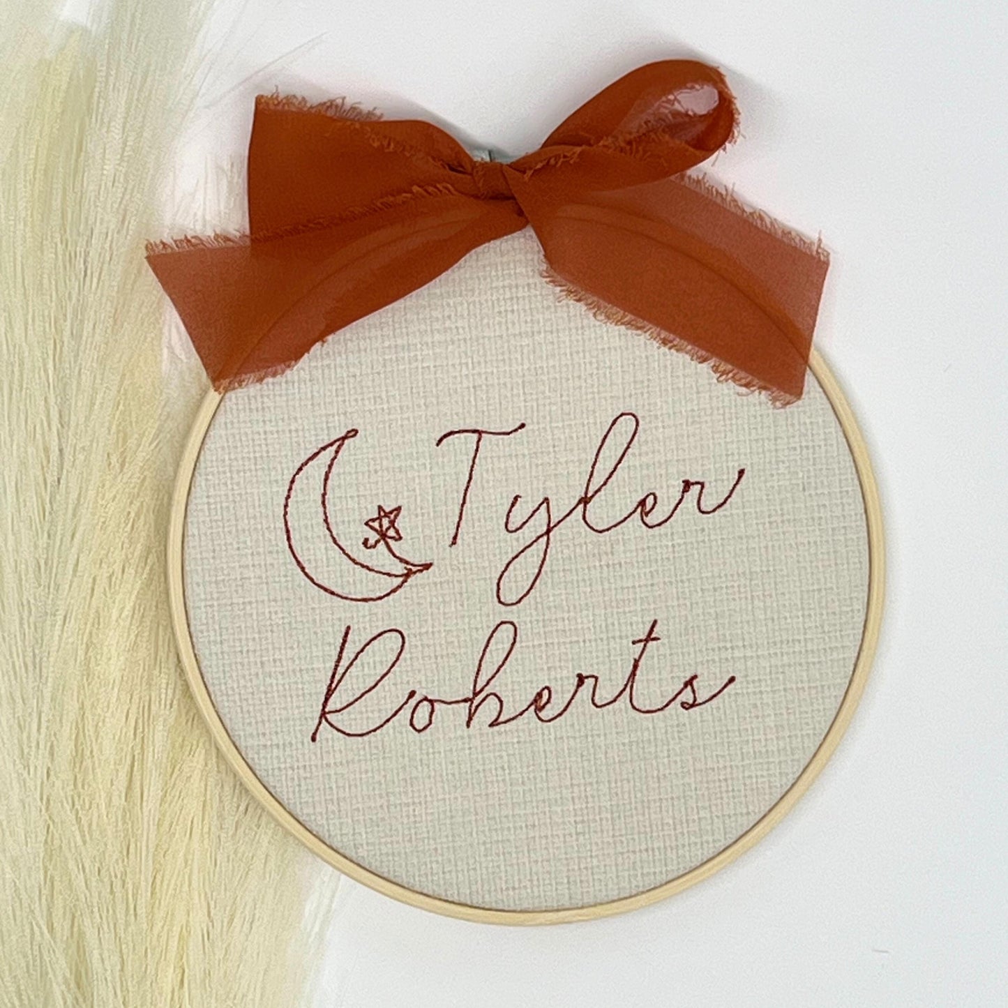 Custom Embroidered Name Hoop