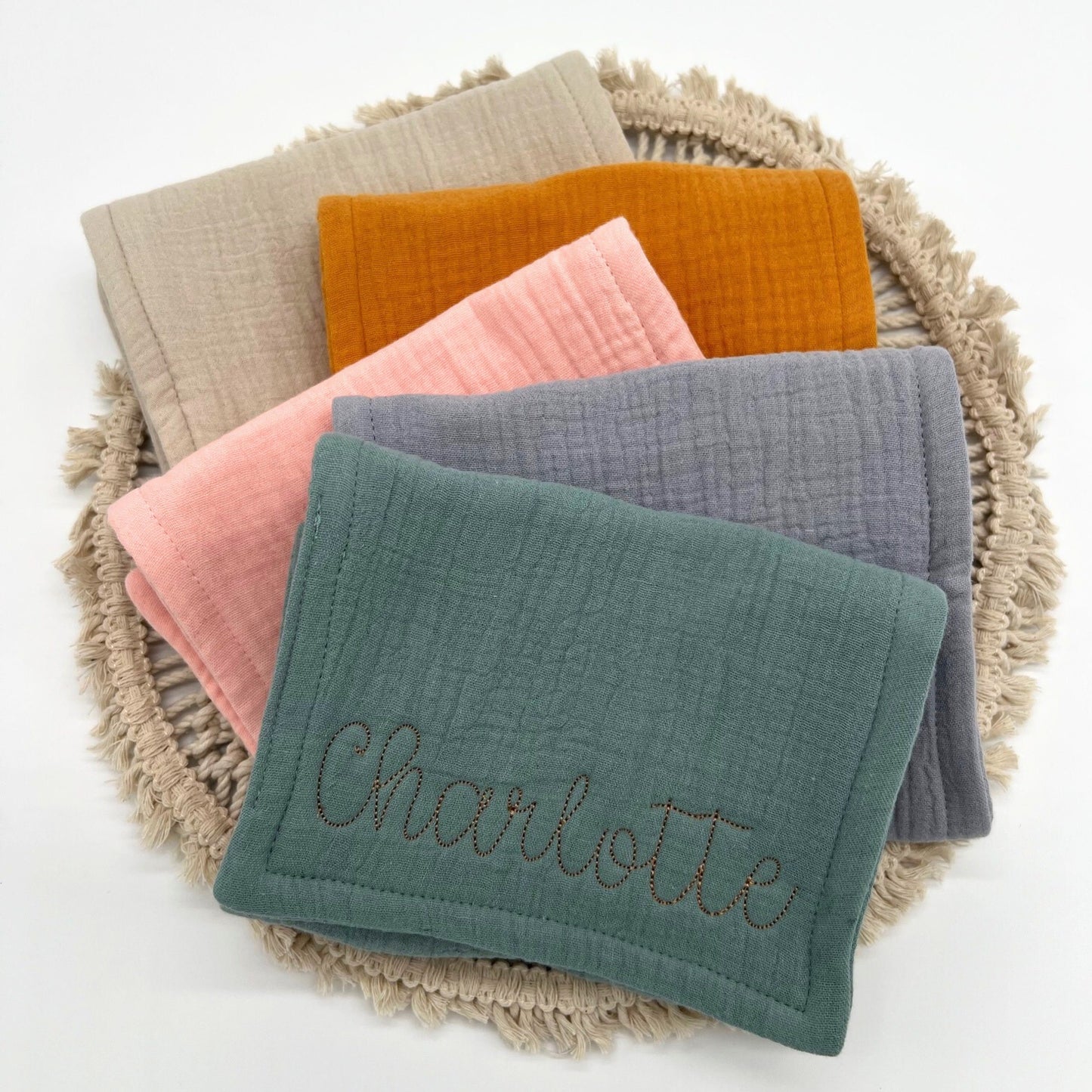 Monogrammed Burp Cloths - Personalized Burp Cloth - Custom Embroidered Baby Gift - Baby Shower Gift - Newborn Name Burp Cloth - Baby Gift