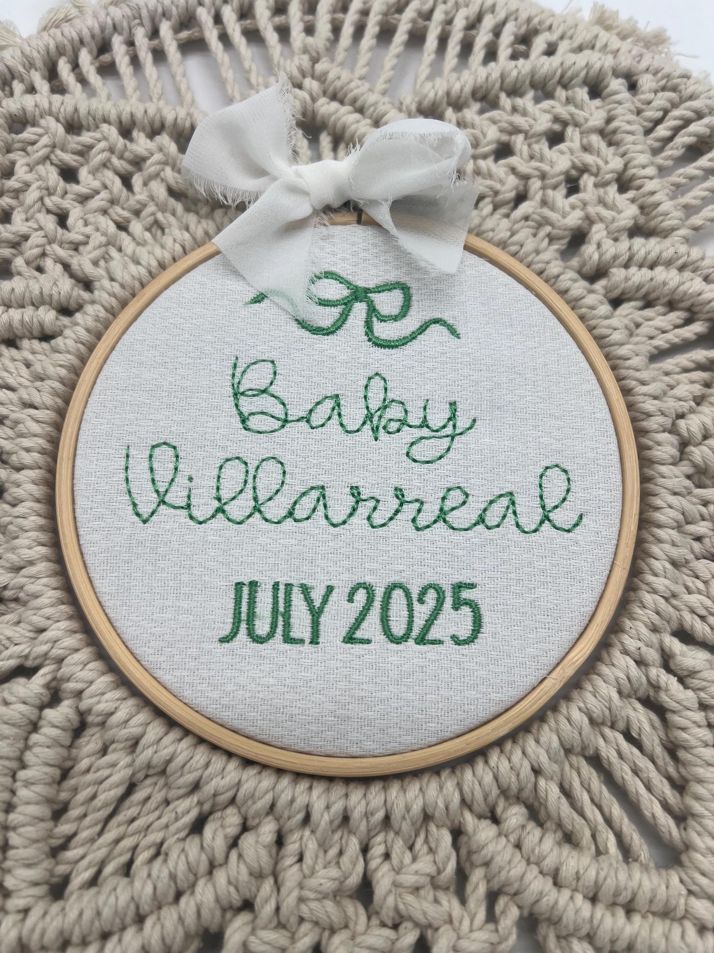 Coquette Bow Birth Announcement