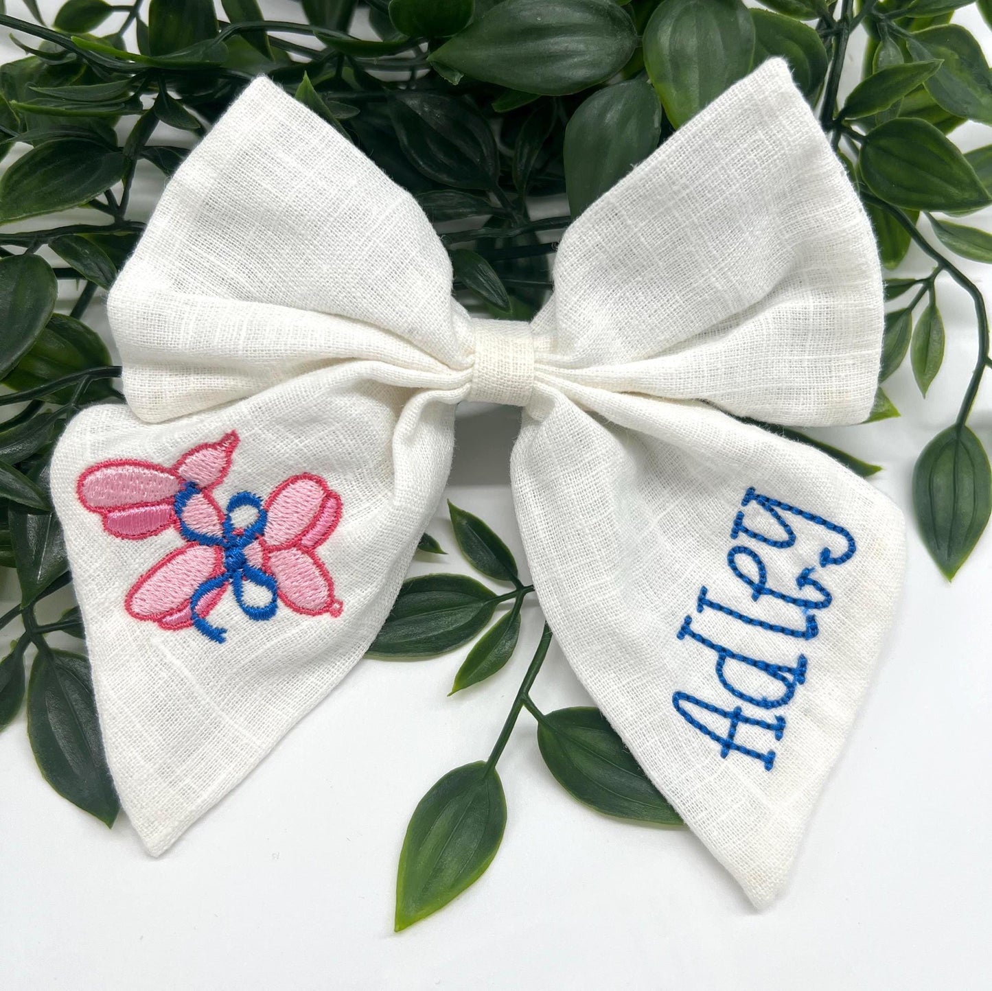 Personalized Balloon Animal Hair Bow