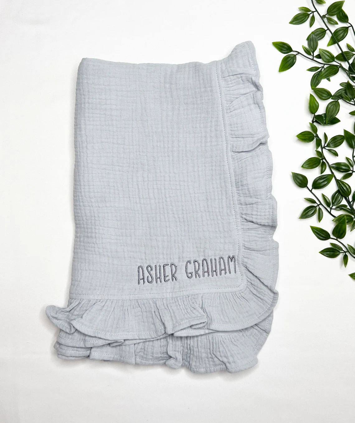 Personalized Organic Muslin Cotton Baby Blanket